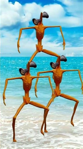 Siren Head Dancing On A Wonderful Beach 🌊🏖️ #shorts #sirenhead #sirenheadhulk #shortsdance #dance