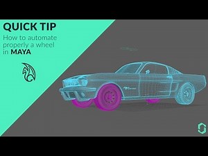 How to automate properly a wheel in Maya