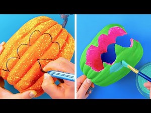 ¡9 espeluznantes manualidades de Halloween muy originales! Tallado de calabazas y creaciones únicas