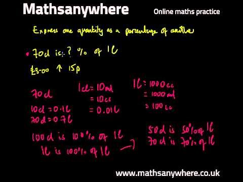 How to Express a Quantity as a Percentage of Another
