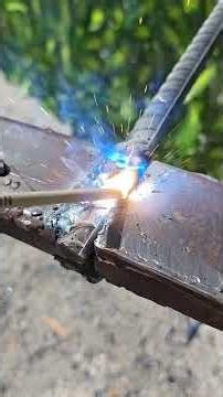Using deformed steel bars,thisprofessional welder successfully bridged a very widegap#welding#welder