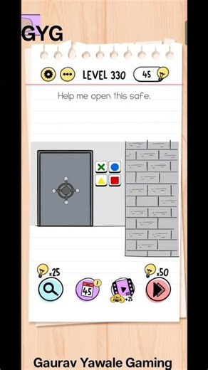 Help me open this safe. Brain Test level 330!