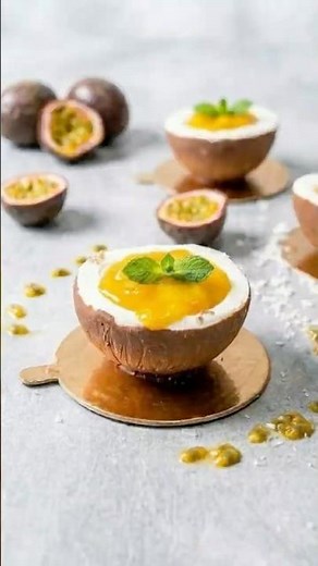 КАК СДЕЛАТЬ КОРПУСНОЕ ПИРОЖНОЕ «КОКОС-МАНГО»? Легко! #пирожноерецепт #кокос #десерт #рецепты