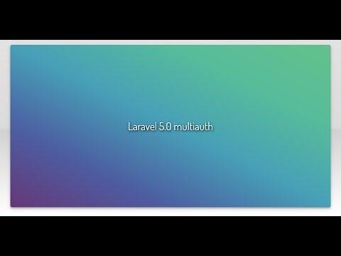 Laravel 5.0 multiauth