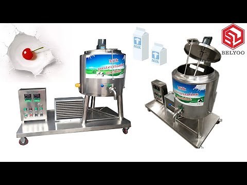 50L/100 Lh (HTST flow pasteuriser) for mini dairy plant Fresh milk pasteurizer machine