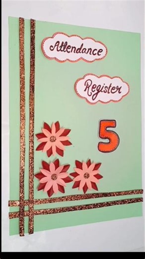 Attendance register decoration idea | Register cover design | project file front page decoration