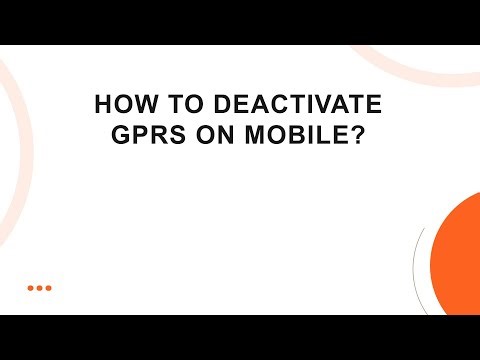 How to Deactivate GPRS on Mobile?