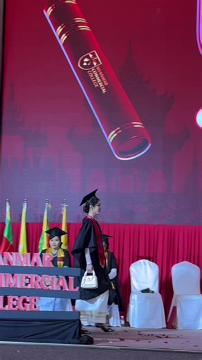 Celebrating My Graduation from Myanmar Commercial University