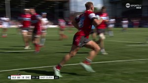 Count the offloads 🤩 It's a scintillating bonus-point try for Gloucester as Chris Harris applies the finish. Team rugby at it's finest 👏 #GallagherPrem | #GLOvEXE | TNT Sports Rugby