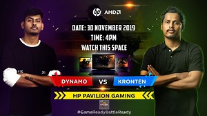 It's almost time! Mark the date and get ready to witness Dynamo Gaming take on Kronten Gaming on their HP Pavilion Gaming laptops with AMD Ryzen. #GameReadyBattleReady | HP India