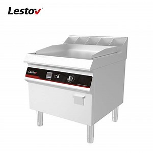 [Hot Item] Commercial Induction Griddle with Cabinet for Restaurant Grill Chicken