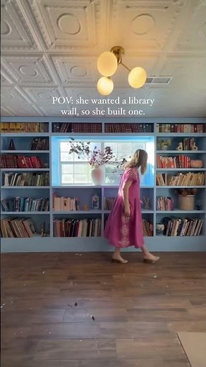 She Wanted A Library Wall, So She Built One