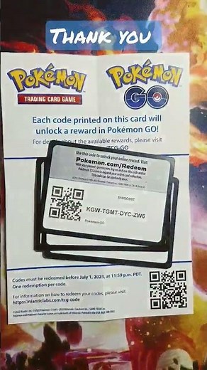 Pokemon Go TCG QR Codes
