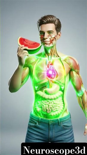 What Happens Inside Your Body After Eating Watermelon | 3D Medical Animation
