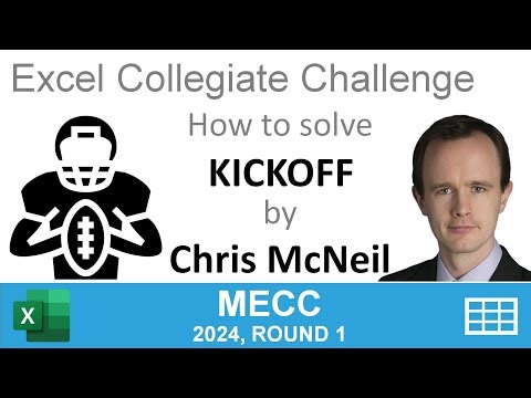 Excel collegiate challenge - test solve of Kickoff by Chris McNeil