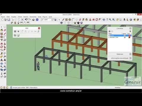 Modelando pilares, lajes e vigas com o plugin SKETCHUP BIM