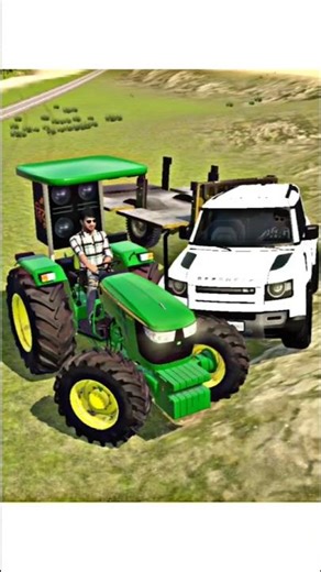 defender power 💪🏻 ll defender car games ll car games ll jhon deere tractor games #tractorgame