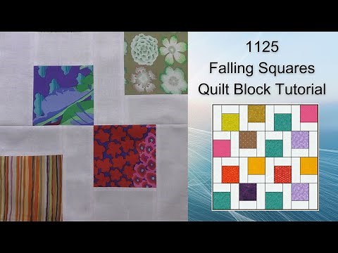 1125 Falling Squares Free Quilt Block Tutorial