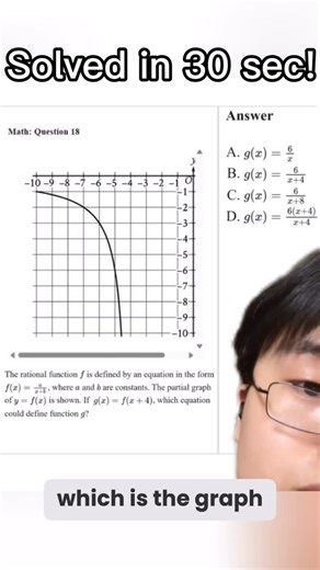 James Lu SAT Prep on Instagram: "Solving an SAT math question in under 30 seconds pt.52 Follow this page and comment “Desmos course.” I’ll send you my free full desmos course. #justusedesmos #desmos #speedrun #satprep"