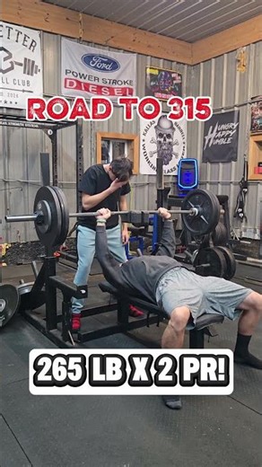 Bench Press 265 lbs for Two Reps