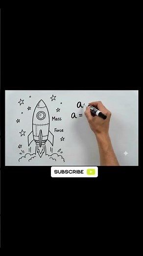 Rocket Acceleration | Newton's Second Law of Motion | Physics Numericals #shorts