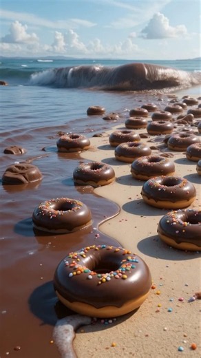 🍩🏖️ Donut + Beach = The Perfect Combo! 🌊✨ #shorts #donuts #hooplarecipes