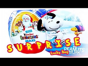 PEANUTS 2015 SURPRISE egg MAXI KINDER eggs 玩具 Snoopy 장난감 Überraschung ü ei Ü-eier Weihnachten 4K xl