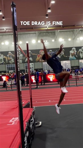 Toe drag is fine in high jump. (Olympic Record was a Toe Drag)