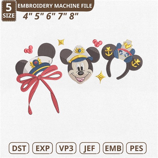 Disney Mickey Cruise Line Machine Embroidery File, Family Matching Cruise (instant Download) - Etsy