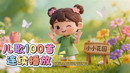 儿歌100首连续播放 精选儿歌合集 早教益智儿歌连续播放