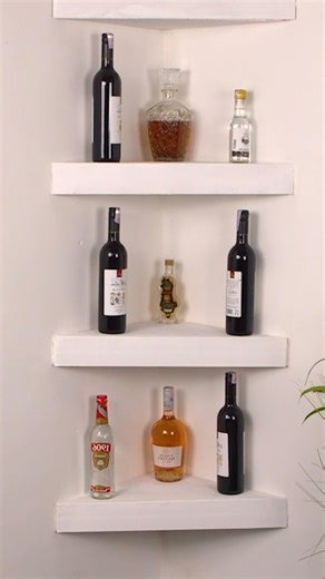 How to Build a Cool Corner Shelf 🛠️✨ #shelf #corner #trick | Beamish DIY