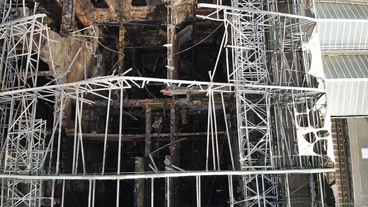 1K views · 17 reactions | Dramatic footage has been released, revealing the extent of fire damage to Ayr's Station Hotel. The B-Listed landmark building went up in flames last Monday, September 25. Three teenagers were arrested in connection with the incident. A smaller, second fire also took place at the site later. Safety and assessment works are currently being carried out, with South Ayrshire Council releasing the video, showing the extent of the damage. | Ayr Advertiser | Facebook