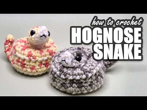 How to crochet a realistic Hognose Snake! [Crochet Pattern]