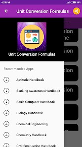 Unit Conversion Formulas
