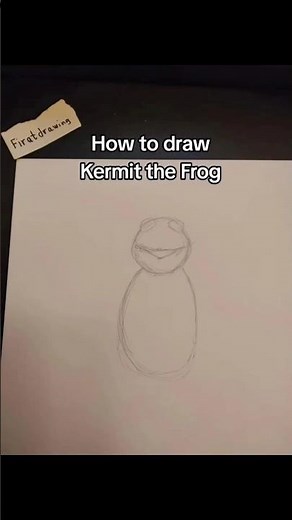 How to draw Kermit the Frog from the Muppets Show #shorts