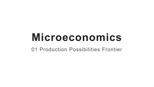 Microeconomics-1.Production Possibilities Frontier