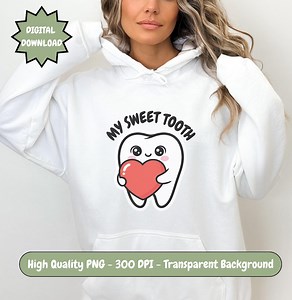 Kawaii Tooth PNG | Cute Tooth Character With Heart | Dentist Sticker Clipart | Dental Love Digital Download - Etsy