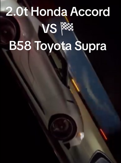 race done on a private road. 2.0t Accord vs a Supra #10thgenaccord #xgen #toyotasupra #b58engine #streetrace