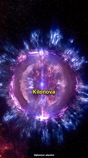 Glamour Physics on Instagram: "💥 Kilonova Explosion!!! 💥 Unveiling the Marvels of Celestial Collisions ✨ Ever heard of Kilonova? It’s not your average explosion—it’s 100/200 times mightier than a Supernova and surpasses even a Hypernova’s power! Picture this: two supermassive, ultra-dense objects (often binary Neutron Stars) locked in a cosmic dance 🔵🔵 Their reciprocal rotation intensifies into a vortical crescendo until they collide, setting off an initial surge of scorching heat. At first,