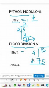 PYTHON MODULO FLOOR DIVISION OPERATION