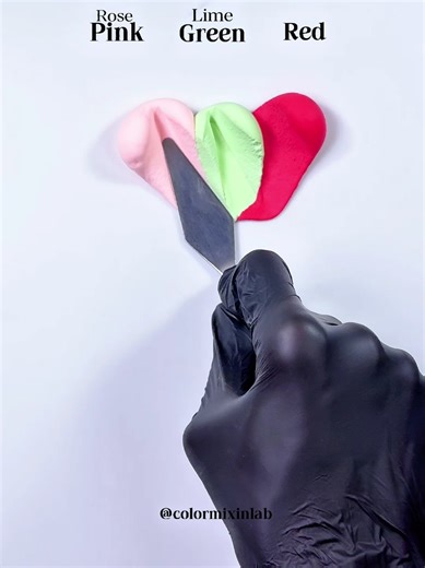 Let's Mixing Rose Pink Lime Green & Red Slime 😍 #colormixing #painting #satisfying #artandcraft #art