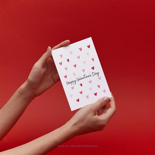 Happy Valentine’s Day Card Printable - Foldable 4x6, 5x7, Instant Download PDF & PNG - Etsy