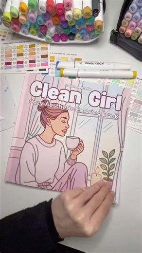 Two Color Challenge, Color with me a cozy page #shorts #coloringbook #coloringpage #coloring