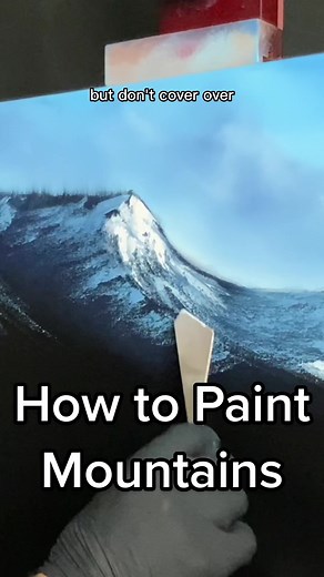 How to Paint Snowy Mountains Like Bob Ross