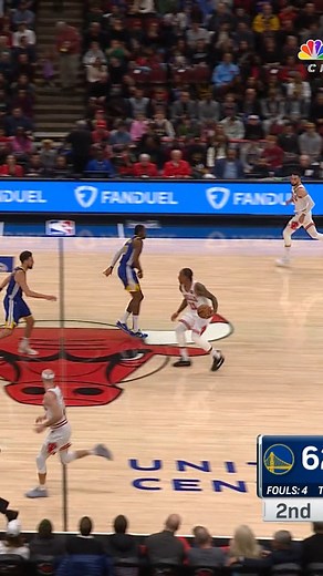 Coby White from DEEP 💦 He's up to 5 3-pointers in the 1H. Warriors-Bulls | Live on the NBA App 📲 https://app.link.nba.com/Watch-Now | NBA