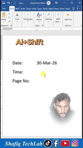 Stop Typing Dates! This MS Word Shortcut Updates Automatically 📅✨ #Productivity #WordHack