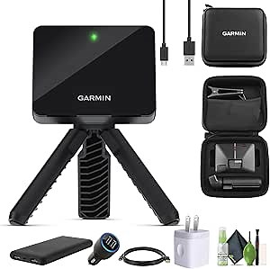 Garmin Approach R10 Portable Golf Launch Monitor, Golf-Simulator to Take Your Game Home, Indoor or to The Driving Range, Track Metrics, Swings Analyzer, 10 Hours Battery Life Bundle + Accessories