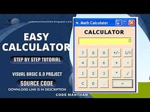How to Create Calculator in Visual Basic 6.0 Step by Step Tutorial in Hindi