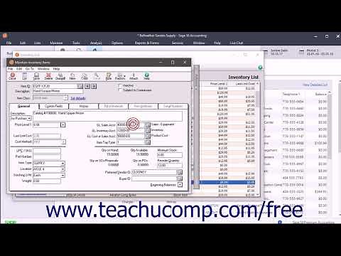 Sage 50 2018 Tutorial Entering Inventory Sage Training