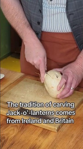 he Carving Of A Traditional Jack-o-lantern. #history #historichalloween